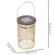 Artikel Solarlaterne Outdoor Garten Beleuchtung mit filigranem Muster für Sommernächte 22cm 3St