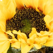 Artikel Sonnenblume künstlich mit realistischen Blättern und Blüten 58cm 3St