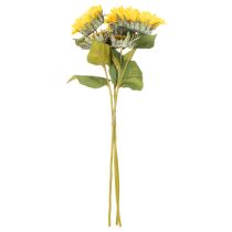 Artikel Sonnenblume künstlich mit realistischen Blättern und Blüten 58cm 3St