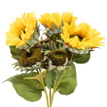Artikel Sonnenblume künstlich mit realistischen Blättern und Blüten 58cm 3St