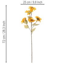 Artikel Sonnenblume Kunstblume Naturgetreue Dekoration 72cm 2St