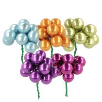 Artikel Mini Weihnachtskugeln am Draht Bunte Spiegelbeeren 25mm 140St