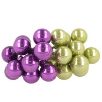 Artikel Mini Weihnachtskugeln am Draht Bunte Spiegelbeeren 25mm 140St