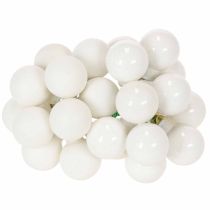 Artikel Spiegelbeeren Mini-Glaskugeln am Draht Weiß 25mm 140 Stück