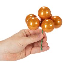 Artikel Mini Weihnachtskugeln am Draht Spiegelbeeren bunt 40mm 32St