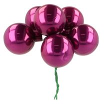 Artikel Mini Weihnachtskugeln am Draht Spiegelbeeren bunt 40mm 32St