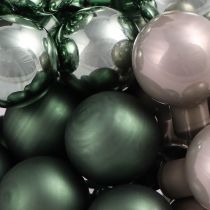 Artikel Spiegelbeeren Weihnachten Grün Perlmuttgrau Ø20mm 140 St