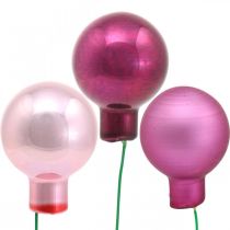 Artikel Mini Weihnachtskugel Rosa Glas Spiegelbeeren Berry Ø20mm 140 St