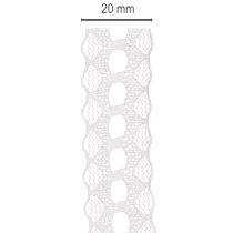 Artikel Zierband mit Spitze Baumwolle Feine Bordüre auf Rolle 25mm 10m