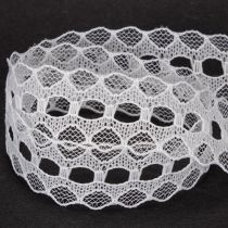 Artikel Zierband mit Spitze Baumwolle Feine Bordüre auf Rolle 25mm 10m