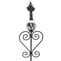 Artikel Gartenstecker verschnörkeltes Design mit dekorativer Form und stilvoller Metallkugel 90cm 2St