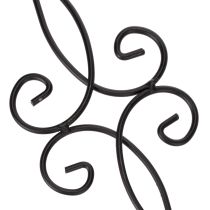 Artikel Gartenstecker verschnörkeltes Design mit dekorativer Form und stilvoller Metallkugel 90cm 2St