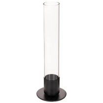 Artikel Stabkerzenhalter mit Glaszylinder Schlicht und zeitlos 31cm