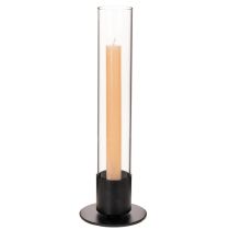 Artikel Stabkerzenhalter mit Glaszylinder Schlicht und zeitlos 31cm