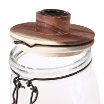 Artikel Stabkerzenhalter Deko Glas mit Verschluss Ø10cm H16cm