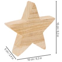 Artikel Holzstern Kerzenständer rustikal für Stabkerzen 16cm