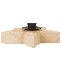 Artikel Holzstern Kerzenständer rustikal für Stabkerzen 16cm