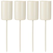 Artikel Stabkerzenhalter Metall am Stab Kerzenhalter Beige H11cm 4 St