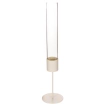 Artikel Stabkerzenhalter mit Glaszylinder modern 45cm