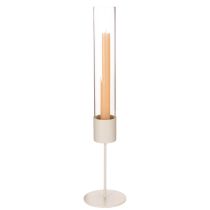 Artikel Stabkerzenhalter mit Glaszylinder modern 45cm