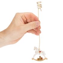 Artikel Weihnachtsbaumkerzenhalter Schaukelpferd 20cm 3St