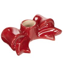Artikel Kerzenhalter Schleifenform Rot für Stabkerzen 11cm 2St