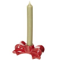 Artikel Kerzenhalter Schleifenform Rot für Stabkerzen 11cm 2St