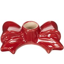 Artikel Kerzenhalter Schleifenform Rot für Stabkerzen 11cm 2St
