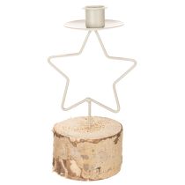 Artikel Kerzenhalter Stern mit Holzsockel für Kerze 20cm