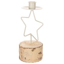Artikel Kerzenhalter Stern mit Holzsockel für Kerze 20cm