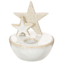 Artikel Kerzenhalter Sterne aus Keramik Weihnachtsdeko 11cm 2St