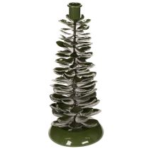 Artikel Kerzenständer Tannenbaum Grün Metall-Dekoration 28cm