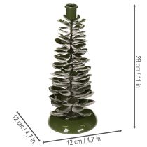 Artikel Kerzenständer Tannenbaum Grün Metall-Dekoration 28cm