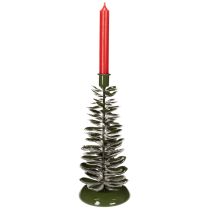 Artikel Kerzenständer Tannenbaum Grün Metall-Dekoration 28cm