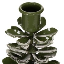 Artikel Kerzenständer Tannenbaum Grün Metall-Dekoration 28cm