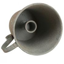 Artikel Stabkerzenhalter Vintage Tasse Deko Grau Ø11cm H11cm