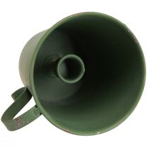 Artikel Stabkerzenhalter Vintage Tasse Deko Metall Grün Ø11cm H11cm