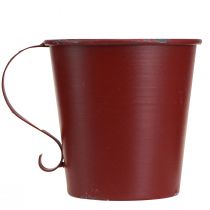 Artikel Stabkerzenhalter Vintage Tasse Deko Weinrot Ø11cm H11cm