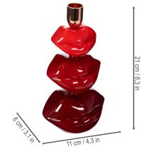 Artikel Kerzenständer Lippen glänzend Modernes Design 21cm