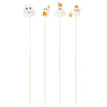 Artikel Geister Figuren auf Holzstab Halloween Dekoration 54cm 8St