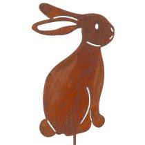 Artikel Gartenstecker Hase für Osterdeko mit rostigem Finish im Landhaus Stil 60cm 4St