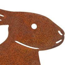 Artikel Gartenstecker Hase aus Metall rustikaler Hingucker für Beete und Blumen 100cm 2St