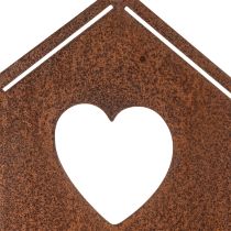 Artikel Rost Gartenstecker Vogelhaus mit Herz und Zweig 100cm