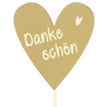 Artikel Dekostecker Herz Danke schön für Blumengeschenke 31cm 12St