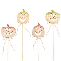 Artikel Dekostecker Kürbis mit Gesicht Halloween Deko 31cm 12St