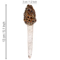 Artikel Künstlicher Morchel Pilz Deko Stecker für Pflanztöpfe und Tisch 13cm 2St
