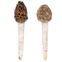 Artikel Künstlicher Morchel Pilz Deko Stecker für Pflanztöpfe und Tisch 13cm 2St