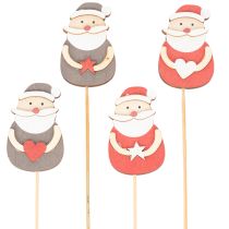 Artikel Deko Stecker Weihnachtsmann für Gestecke und Topfpflanzen 31cm 12 Stück