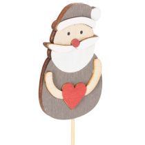 Artikel Deko Stecker Weihnachtsmann für Gestecke und Topfpflanzen 31cm 12 Stück