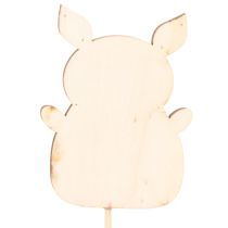 Artikel Dekostecker Schweinchen Blumendeko Holz 31cm 16St